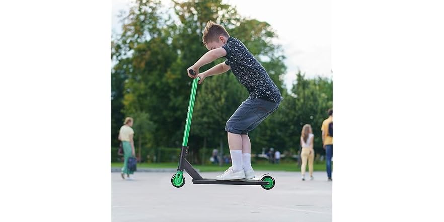 Albott Scooters Stunt Scooter Pro Stunt Rollor 360 Spin Tricks Scooter Freestyle Street Scooters 100mm Aluminum Wheels ABEC 9 Bearings for Junior Age 7