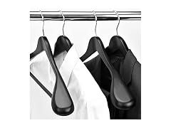 Suptinwear Wide Shoulder Wooden Suit Hangers 6 Pack