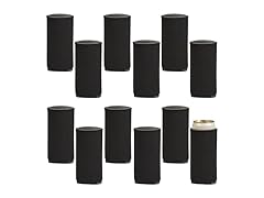 Black Foam Slim Can Coolers 12pc