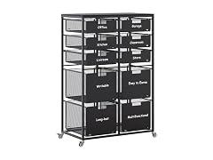 Rolling Storage Cart with 10 Drawers