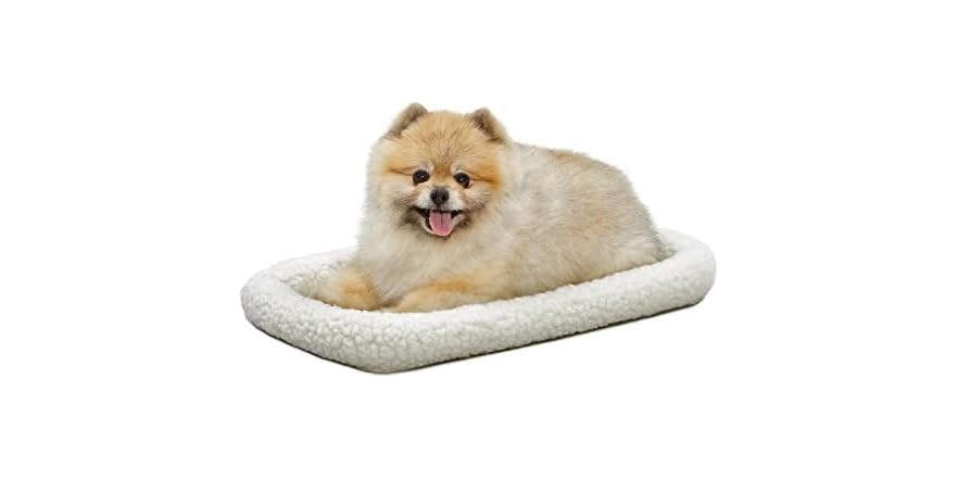 MidWest Homes for Pets 22L-Inch White Fleece Dog Bed