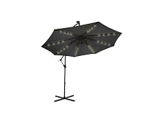 wikiwiki 10ft Solar LED Offset Cantilever Patio Umbrella