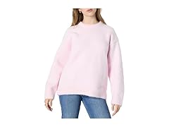 Women's Oversized Faux Mohair Crewneck Sweater