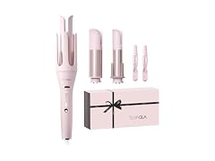 TSUYAGLA Pink 1"-1.25"-1.5" Barrels Automatic Curling Iron