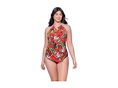 Aqua Green Women (S) Halter Neck Tankini