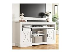 FansaFurn Farmhouse White TV Stand