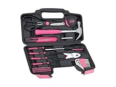 39-Pc Household Tools Kit Pink