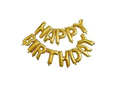 Ginger Ray Gold Happy Birthday Foiled Balloon Bunting
