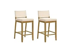 Yaneli Bar Stool 2Pk, Amber/White
