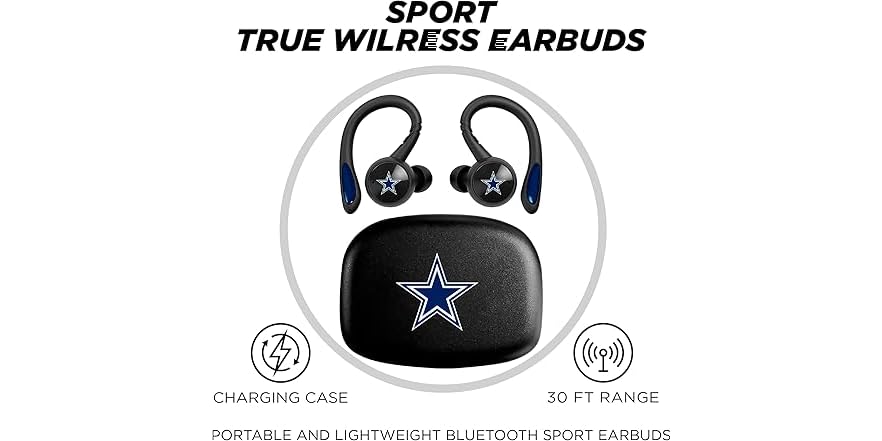 Auriculares inalámbricos SOAR NFL Green Bay Packers con estuche de carga