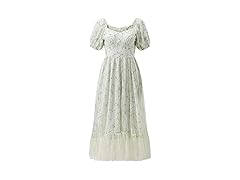 Women Vintage Lace Cottagecore Dress