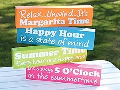 Happy Hour Expressions Sign 16 x 4" Set of 4
