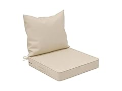 White Patio Chair Cushions 24"x24"