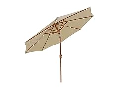 Sunnydaze Decor JLP-1511 Patio Umbrella, Beige