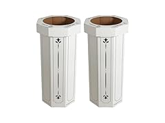 happimess HPM1301C-SET2 Fleur 25-Gallon Traditional Classic Disposable Corrugated Cardboard Event Trash Can and Recycling Bin for Home, Kitchen, Laundry Room, Bathroom, Bridal Ivory (Set of 2)