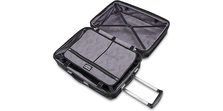 Valise Samsonite Winfield 3 DLX 20" - Valise Cabine Rigide Extensible, Roues Pivotantes, Noir