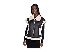 [blanknyc] Women (L) Vegan Leather Sherpa Vest