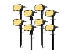 8-Pack Solar Spot Lights Outdoor Waterproof