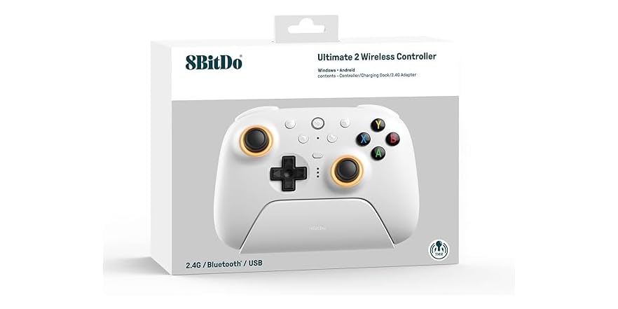 8BitDo Ultimate 2 Wireless Controller for Windows PC, Apple, Steam ...