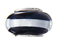 Black & Silver Glass Bead