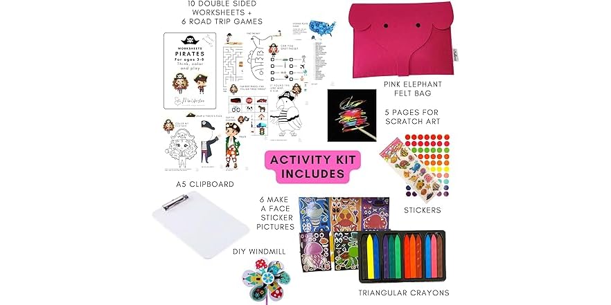Kids Travel Activity Kit (Pack of 2)