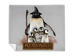 Fly, You Penguins! Mink Fleece Blanket