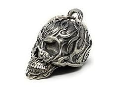 Bravo Bells Flame Skull Bell - Motorcycle Road