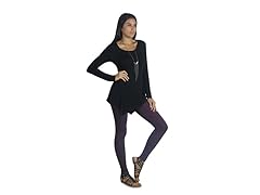 Asymmetrical tunic top, Black