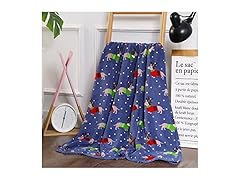 Elegant Comfort Velvet Christmas Prints Fleece Blanket