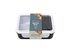 Kitchen Spaces Lunch Bento Box, Black and White