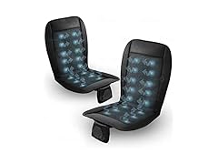 Zone Tech Black Cooling Car Seat Cushion 2-Pack 12V