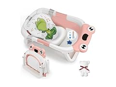 DEANIC Collapsible Baby Bathtub, Pink