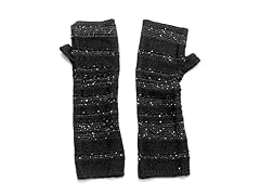 Solid Sprinkled Arm Warmers, Black
