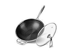 AROMA® Non-Stick Stainless Steel Wok Pan 