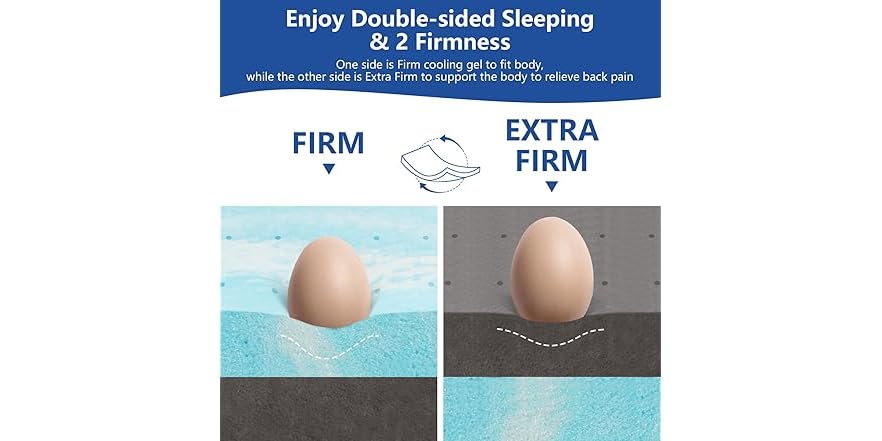 WEUP Firm Cooling Mattress Topper- Queen