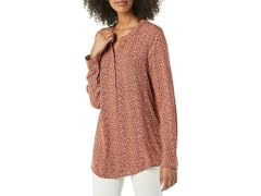 Amazon Essentials Women (XXL) Blouse Auburn Leopar
