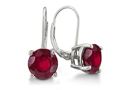 5ct Ruby Leverback Earrings