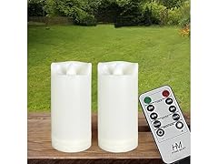 Home Most 4 Pack LED Battery Candles With Timer Ivory Body