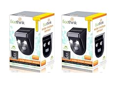 2 Ecothink Solar Motion Sensor Lights with 2 LEDs (Two Sets of One Light)