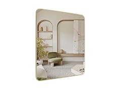 SNUGACE Black Vanity Mirror for Bathroom, Black