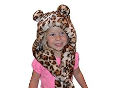 Girls Faux Fur Leopard Hat (XS-S)