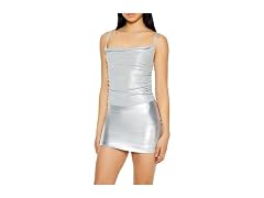 Forever 21 Women (S) Metallic Ruched Cami