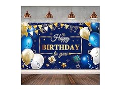 Happy Birthday Backdrop Banner 2 Pack