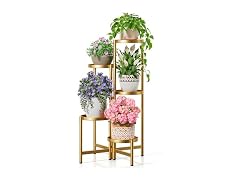 NQW Tall Gold Plant Stand Indoor Gold
