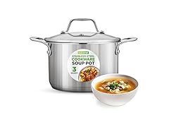NutriChef 3-Quart Stainless Steel Soup Pot 