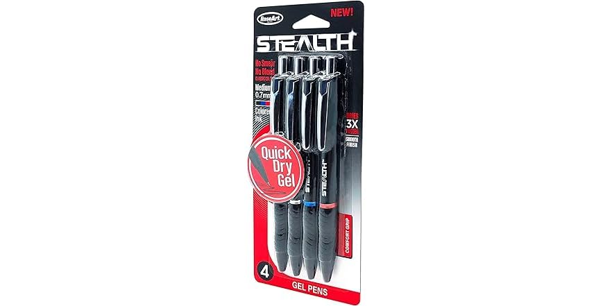 RoseArt Stealth Retractable Gel Pens