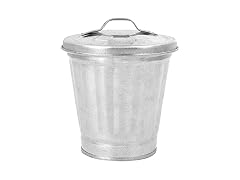 TOYANDONA Galvanized Trash Can Bucket 