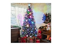 KISIQI 6Ft Artificial Pre-lit Christmas Tree
