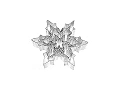 5Pcs Metal Stainless Steel Snowflake Ice Crystal Cookie Cutter