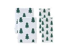 Winter Holiday Trees 100% Cotton Premium 4-Pc Towel Set